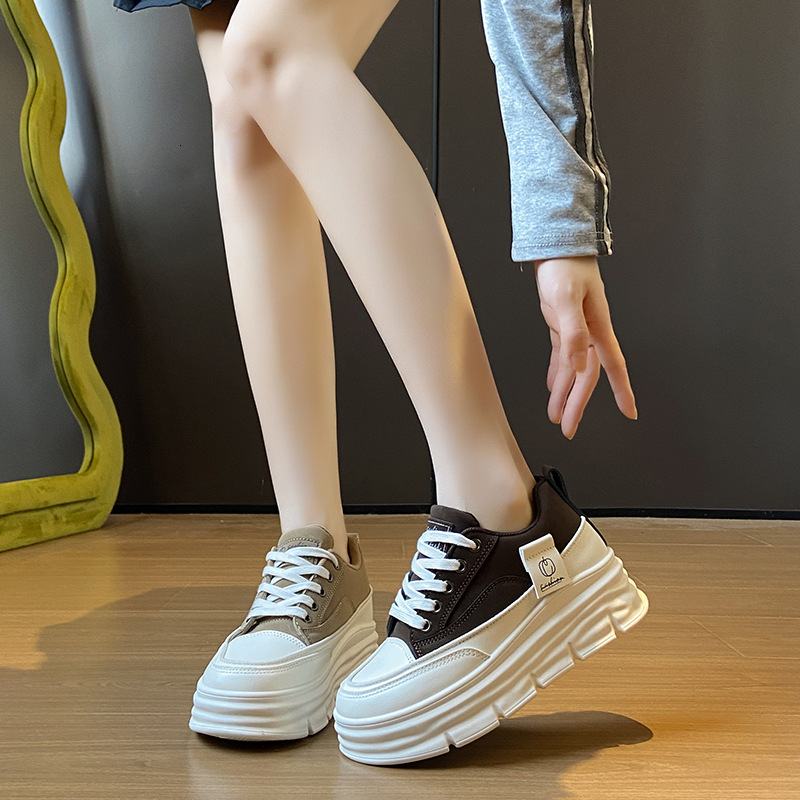 Ddmysports Thick Soled White Sneakers Women Spring New Korean Ins Style Casual Sports Versatile Board Shoes For Female Students Street Photography Cy 