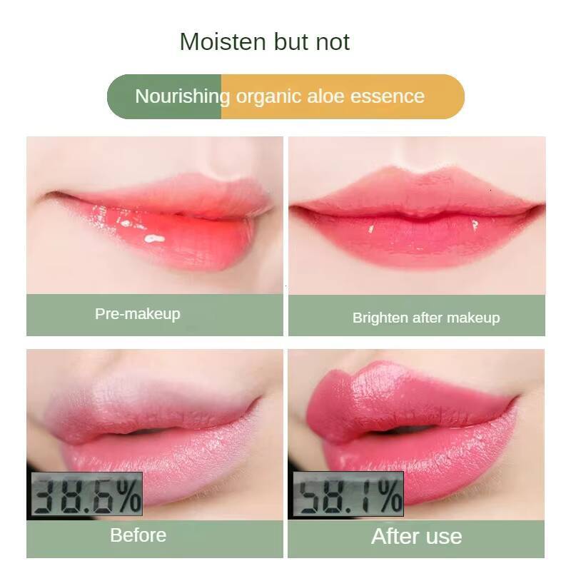 1PC Moisture Lip Balm Long-Lasting Natural Aloe Vera Color Mood Changing Long Lasting Moisturizing Lipstick Anti Aging happy