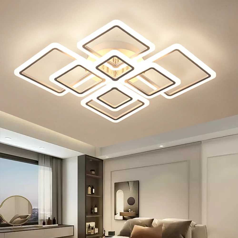 Modern LED Ceiling Lamp Fixture Flush Mount Ceiling Light for Bedroom Dimmable Ceiling Light with Remote for Living Dining Room XJ2500613