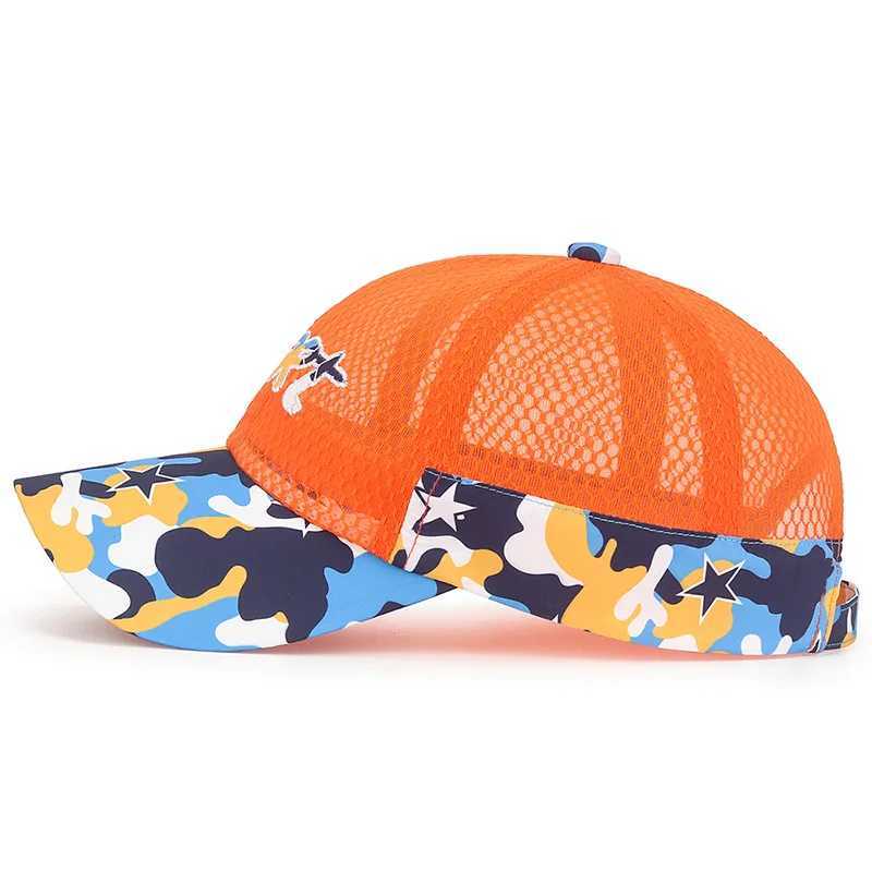 New Cool Mesh Children Kids Camouflage Baseball Cap Summer Breathable Snapback Hat Outdoor Sport Sun Cap Hat For Boy Girl W250614