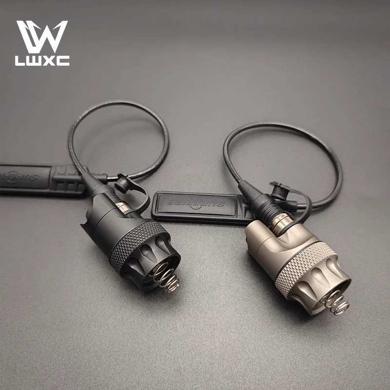 Metal Tactical SF Flashlight Remote Pressure Switch Dual Function With Tail Cap For M300/M600/PLH-V2 Connect Hunting Scout LightXJ250613