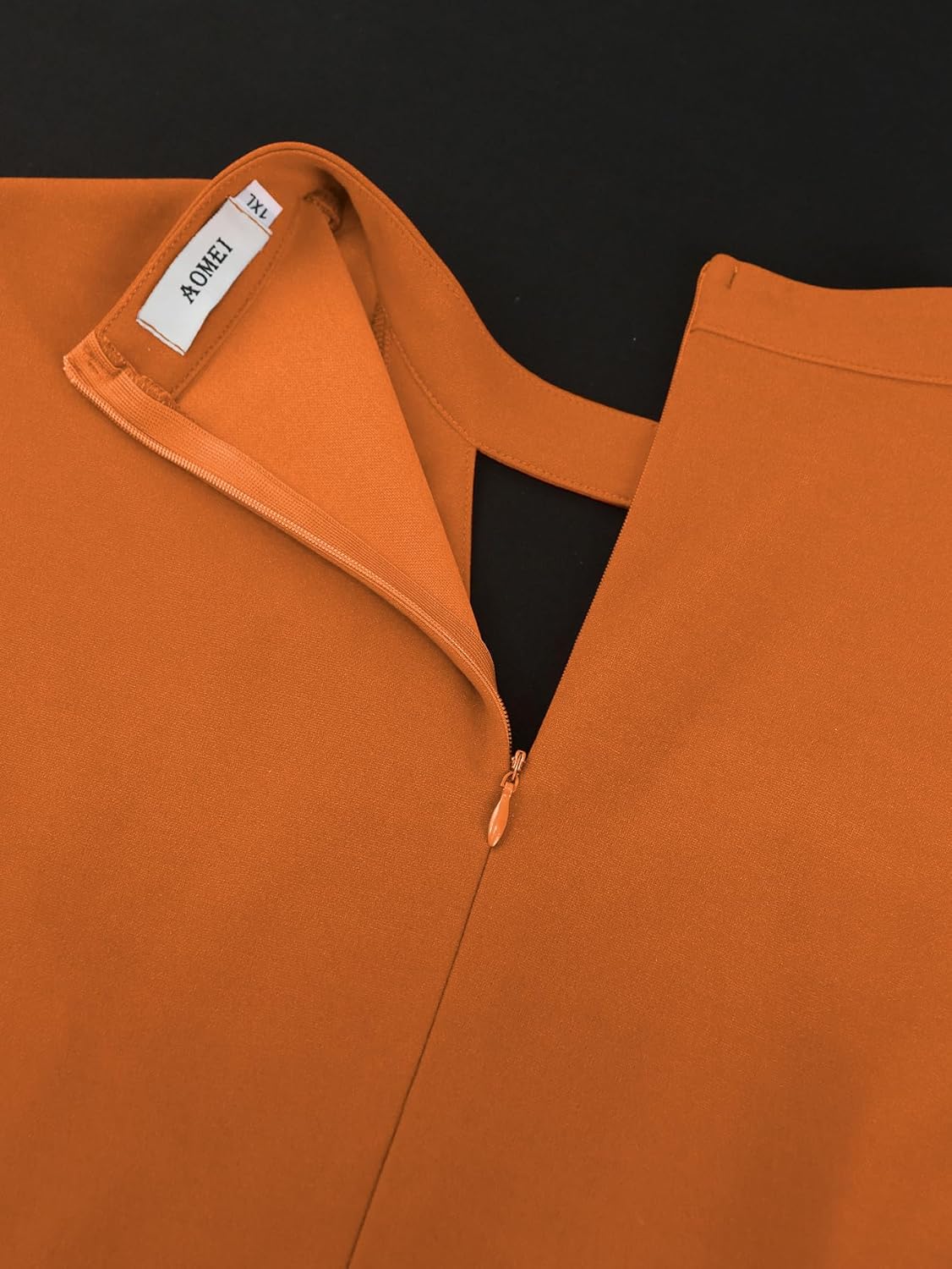 Women's Brown A-line Pleated Dress Elegant Classic Autumn Long Sleeve Cut Out Neck Plus Size Party Festival Wear