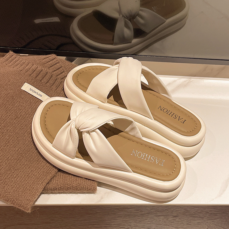 Ddmyoutdoor Trendy Platform Thick Sole For Women Summer Fashion Cross Outdoor Sandals New Beach Slippers Outdoor Shoes