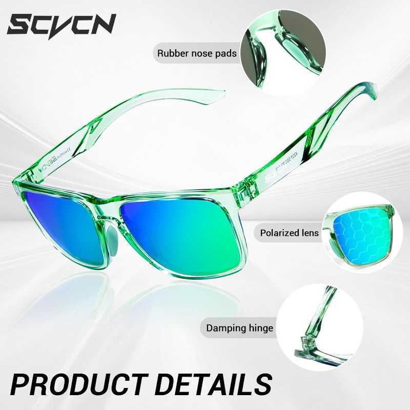 SCVCN Polarized Cycling Sunglasses Outdoor Fishing Sunglasses UV400 Sports Running Glasses Men MTB Cycling Glasses Z250614