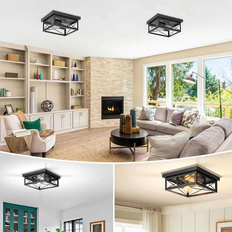 American Retro Industrial Ceiling Lamp Farmhouse Corridor Dining Room Lamp Kitchen Bedroom Balcony Ceiling Light XJ2500613