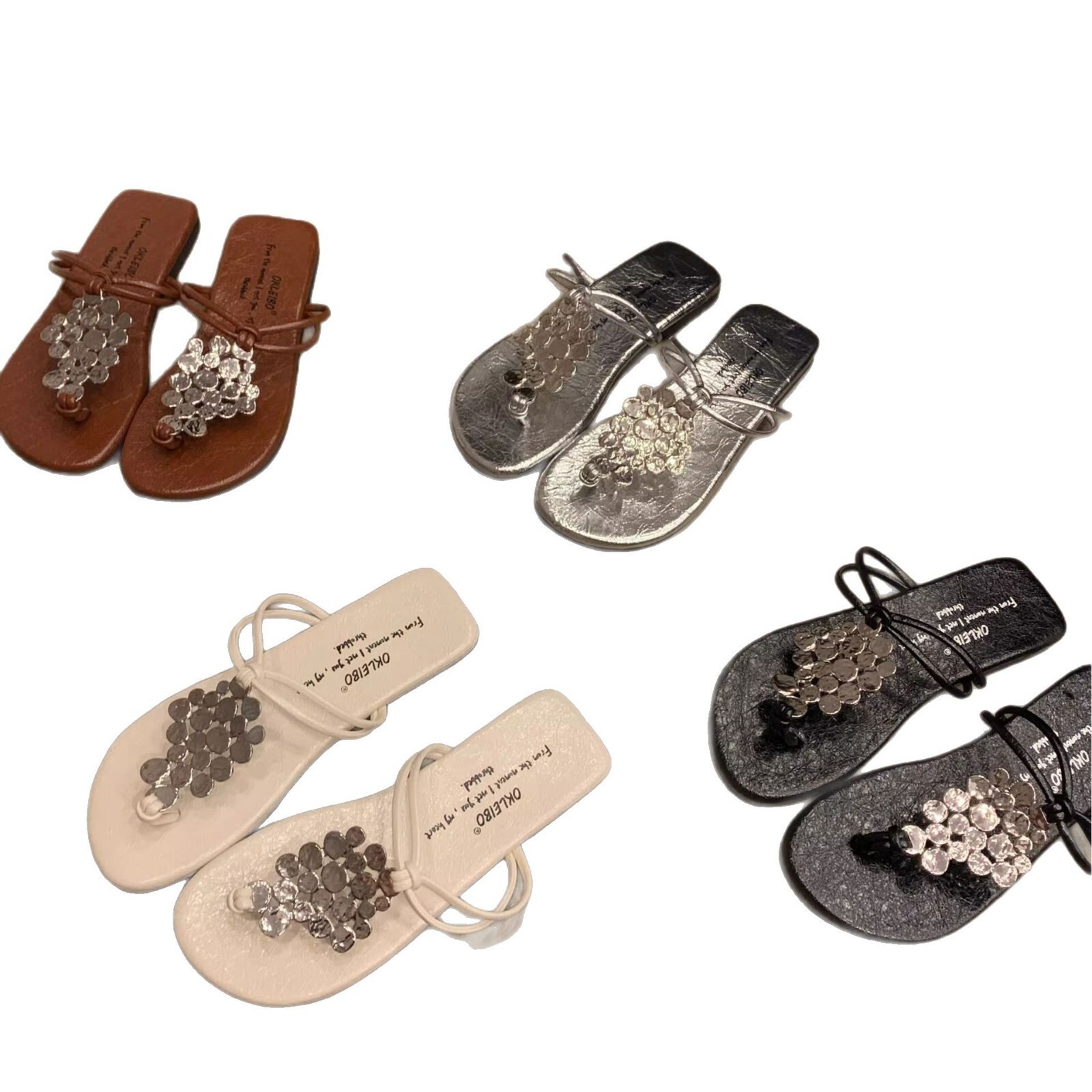 Ddmyoutdoor Ddmyoutdoor Toe Post Spring And Autumn New French Style Design Sense Elegant Outdoor Flat Roman Sandals Women S Shoes Outdoor Shoes