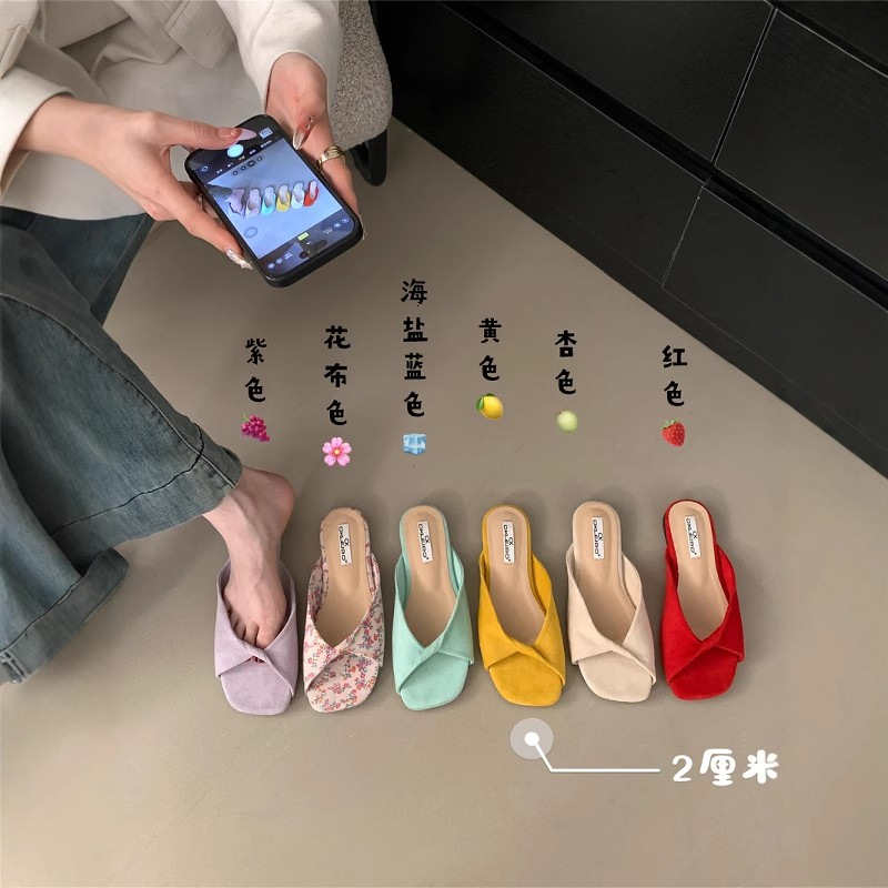 Ddmyoutdoor Ddmyoutdoor Flat French Style Women S For Outdoor Wear New Summer Soft Sole Versatile Beach Slide Sandals Shoes Outdoor Shoes