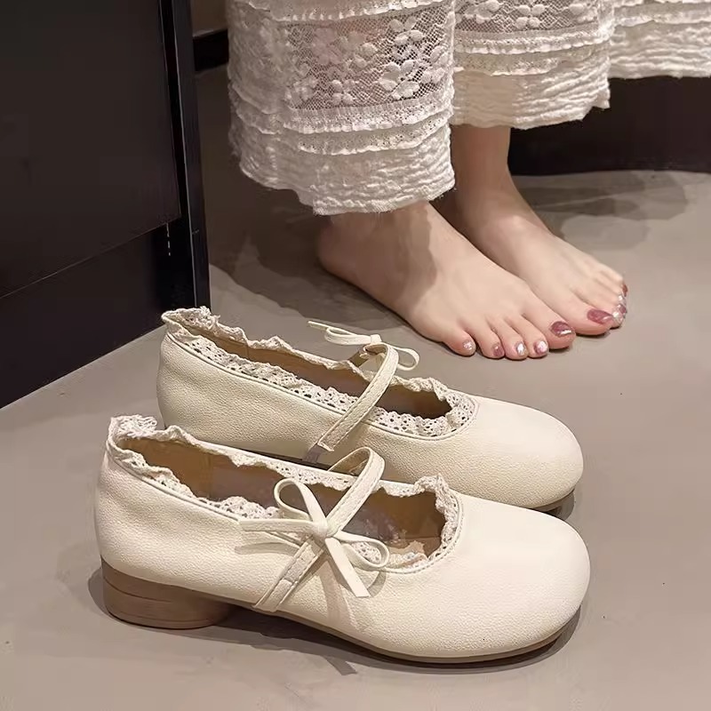 Ddmysports French Style Mary Jane Spring And Autumn New Gentle Temperament Match With Skirts Chunky Heel Shallow Mouth Single Women S Shoes Outdoor Sh