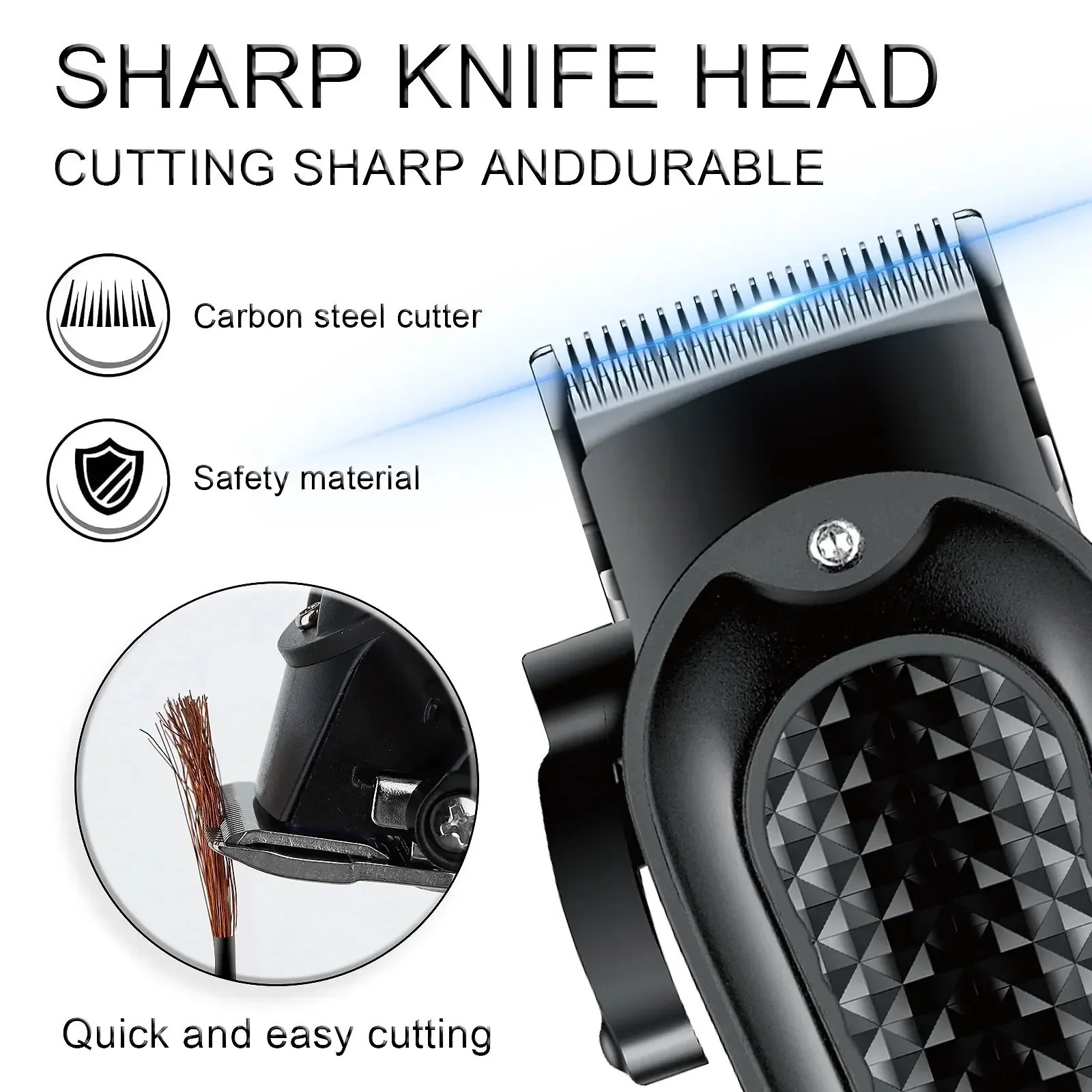 Adjustable Professional Hair Clipper Barber Hair Trimmer For Men Electric Powerful Hair Cutting Machine Rechargeable Haircut Kit 250612