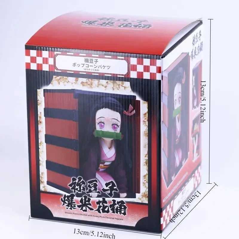 New 18cm Anime New Anime Demon Slayer Figure Kamado Nezuko Kimetsu No Yaiba Popcorn Bucket PVC Collection Decor Action Model Chri XJ250614