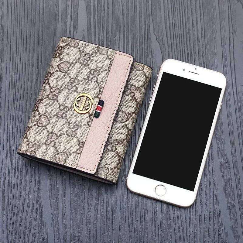 Short Leather Holdup Handbag Folding cowhide women's Purse women bags high-grade