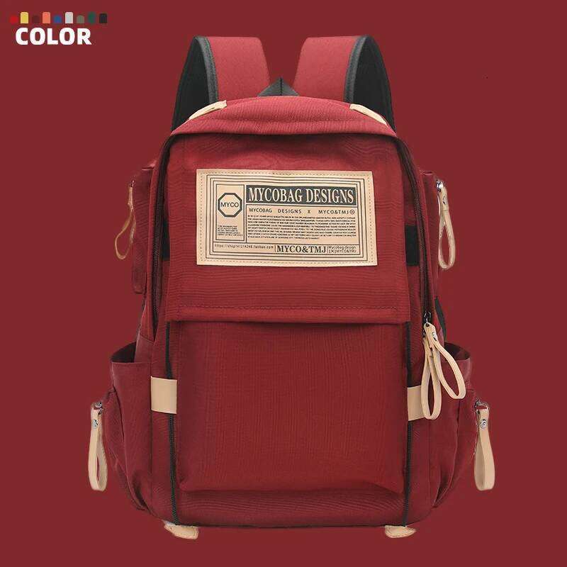 Custom Fashion Preppy Style Schoolbag Unisex 15 Inches Nylon Waterproof Oxford Zipper Closure For Students Cotton Polyester