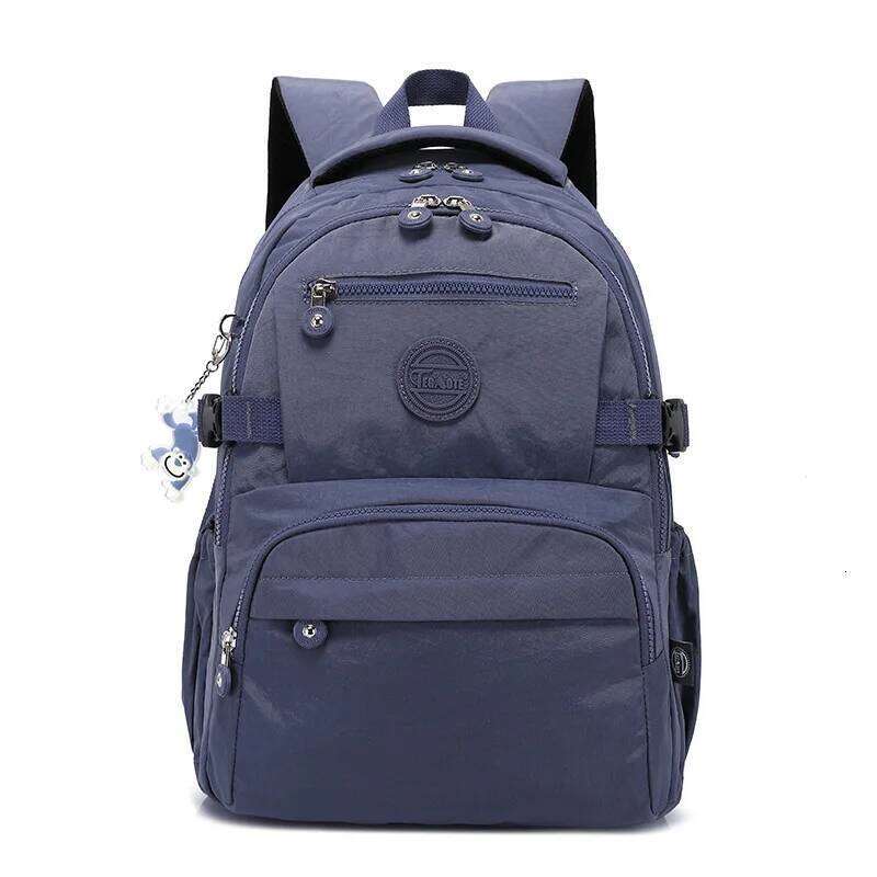 Nesitu Nylon A4 Waterproof Women Men School Backpack 15.6'' 14'' Laptop Lightweight Travel Bag Blue Green Black Red Pink M2303