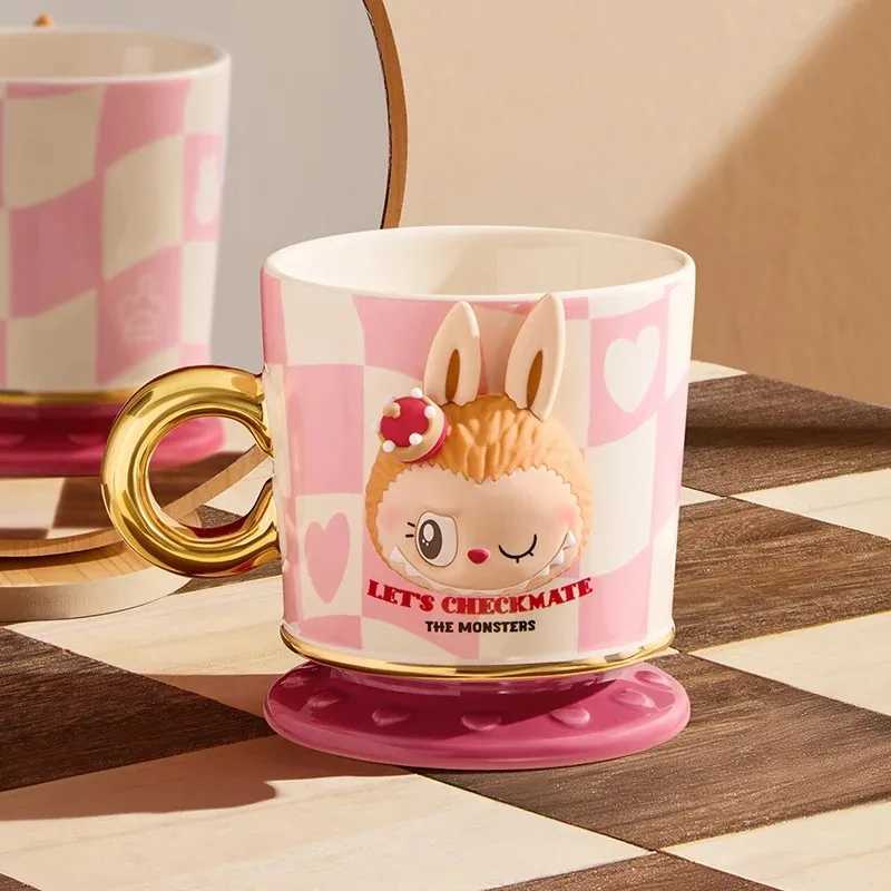 Genuine Labubu The Monsters Chess Adventure Series Water Cup Surrounding Office Coffee Milk Couple Surprise Gift Ceramic Mugs Z250614
