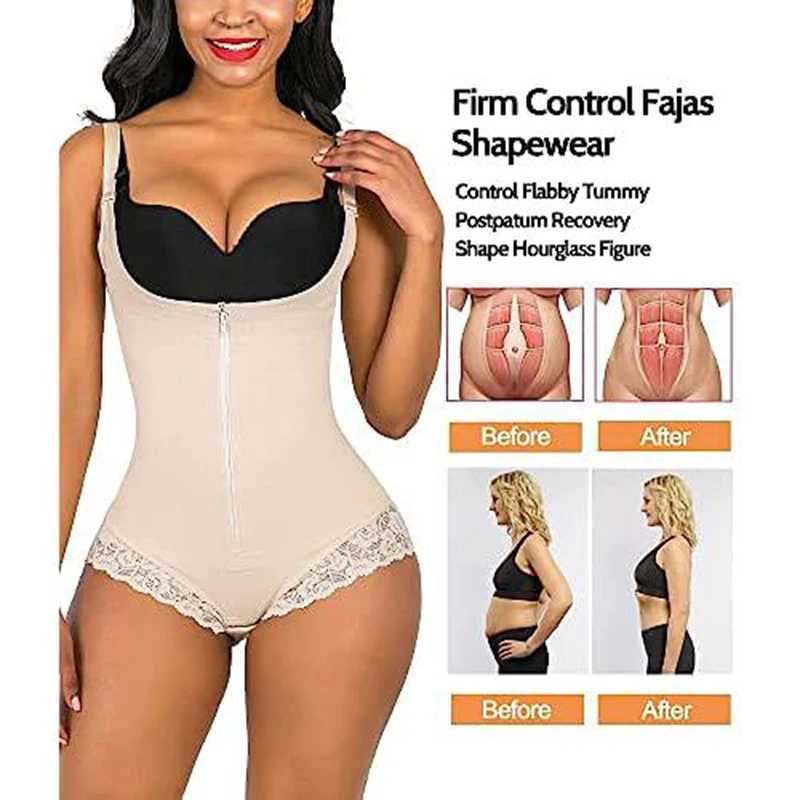 AfruliA Full Body Shaper Fajas Colombianas Girdle BBL Butt Lifter Bodysuits Tummy Control Panties Waist Shapewear Corset XJ250614