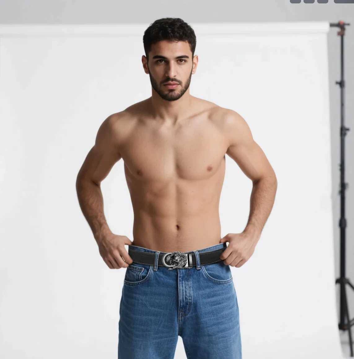 Fashion Automatic Buckle Belt for Men Famous Brand Business Belt Men PU Leather Waist Straps Black M Jeans Belts for Men X250614