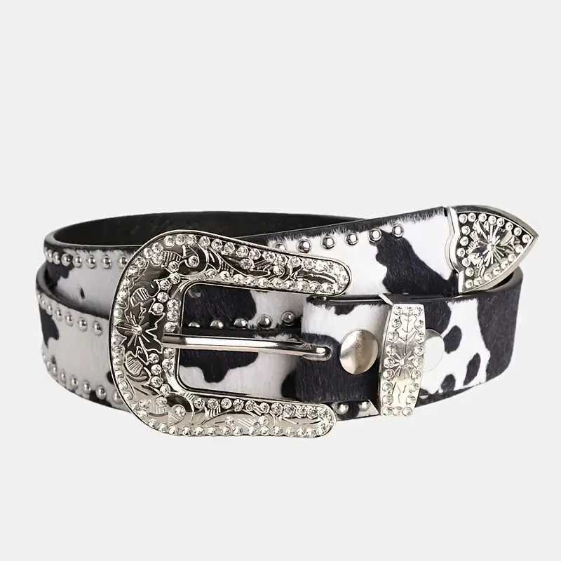 Wens Retro Casual Trend Carved Buckle Belt For Men Punk Style Rivet Y2k Belt Paired With Jeans Skirts - Ideal Gifts X2506141