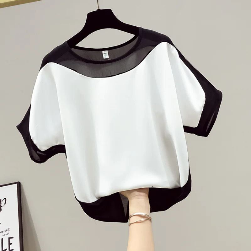 Summer Casual Blouse Women Fashion Loose OfficeLady Shirts Solid Short ONeck Batwing Sleeve Blouses Elegant Blusas 3397 250614