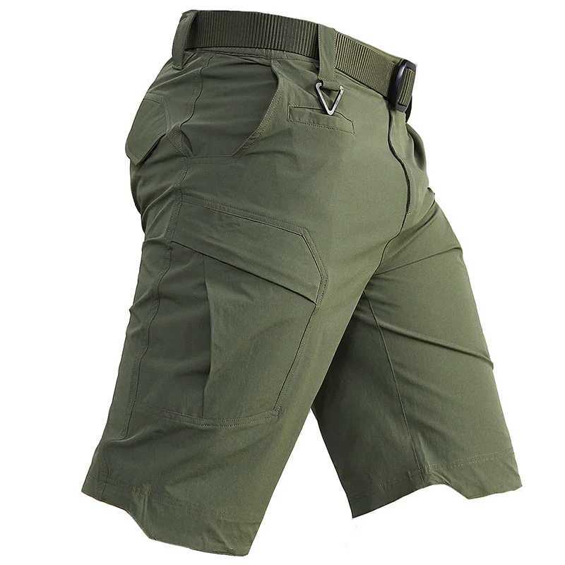 Mens Quick Dry Tactical Shorts Lightweight Stretch Outdoor Hiking Cargo Shorts with Multi Pockets W250614