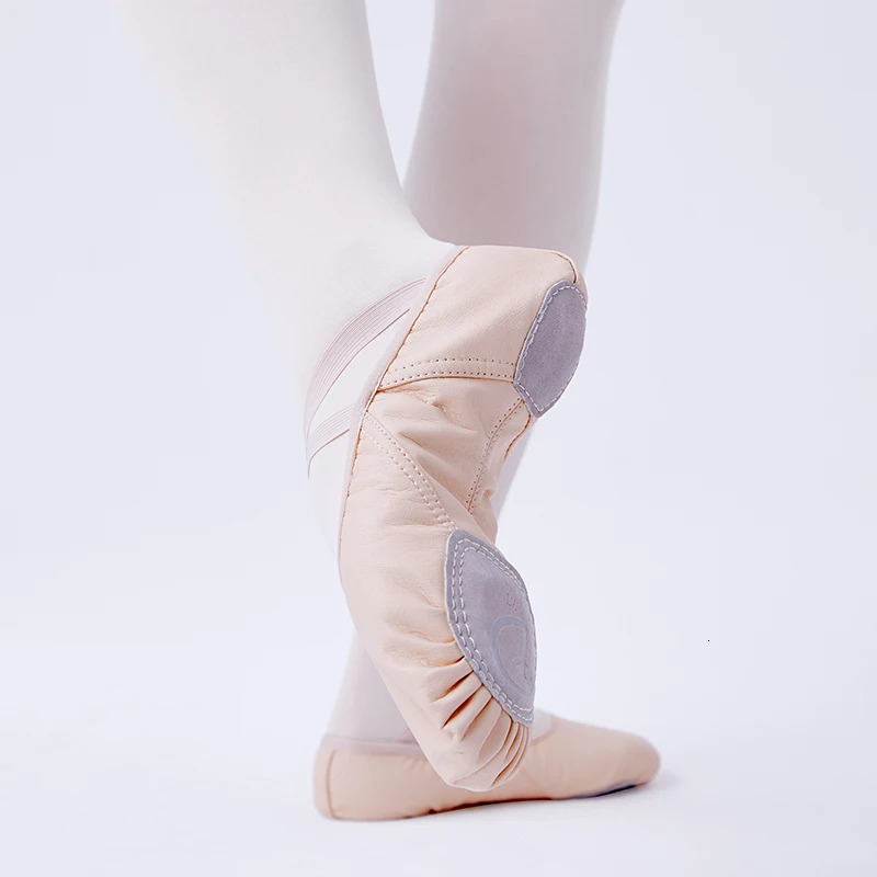 Women Leather Ballet Shoes Ballet Dance Slippers Kids Girls Split Sole Leather Shoes for Dancing 250613