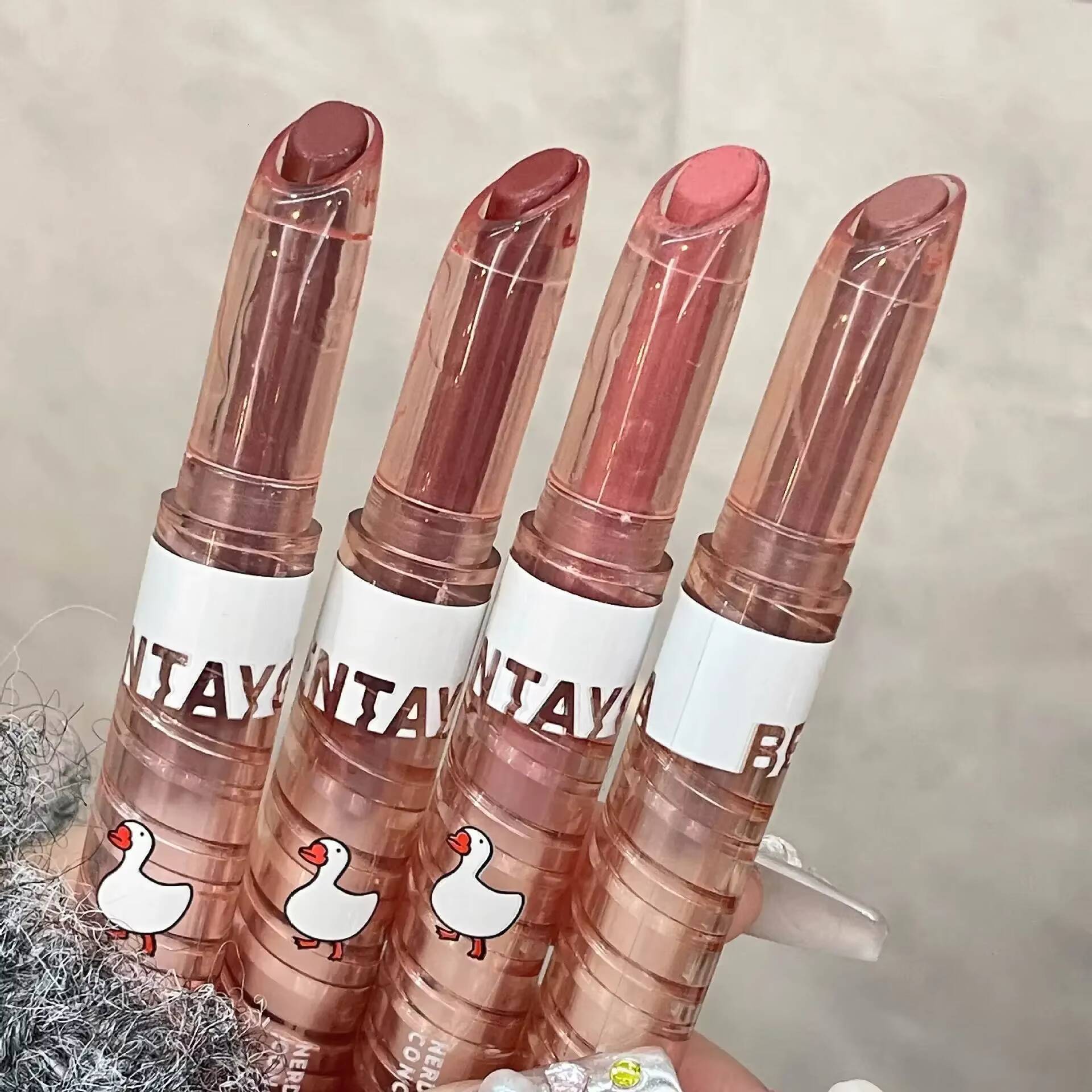 Velvet Matte Lipstick Pen Lasting Waterproof Lips Contouring Pencil Nude Brown Tint Non-stick Cup Lip Gloss Korea Cosmetics happy
