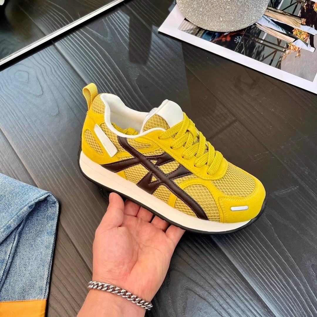 Ddmysports Spring New Women S Versatile Casual Mesh Breathable Round Toe Slimming Thick Sole Running Sneakers Outdoor Shoes