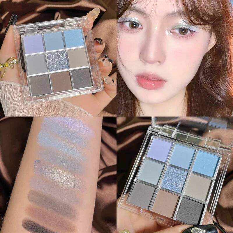 9 Colors Glitter Grassy Green Eyeshadow Dream Girl Pearly Eye Shadow Waterproof Pigment Contour MakeUp Palette Cosmetics