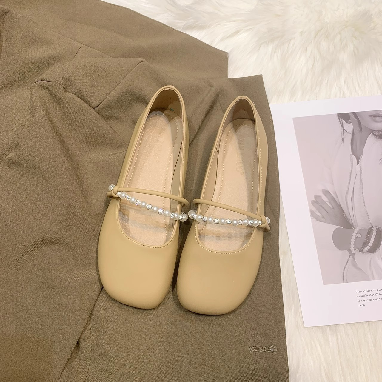 Ddmyoutdoor Ddmyoutdoor Evening Breeze Gentle Flat Single Women New Summer Mary Jane To Match Skirts Soft Sole Maternity Shoes Outdoor Outdoor Shoes