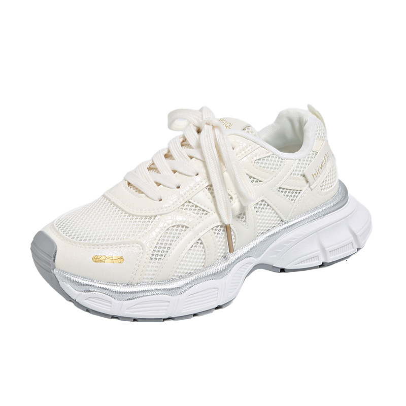 Ddmysports Ins Korean Style Breathable Dad For Women Summer Student Sports Running Casual Shoes Thick Sole Mesh LD Outdoor Shoes