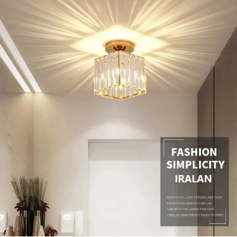 IRALAN Nordic Modern K9 Crystal Ceiling Lights Indoor Ceiling Lights Luster Lights Home Decor Hallway Stairs Bedroom Dining Room XJ2500613