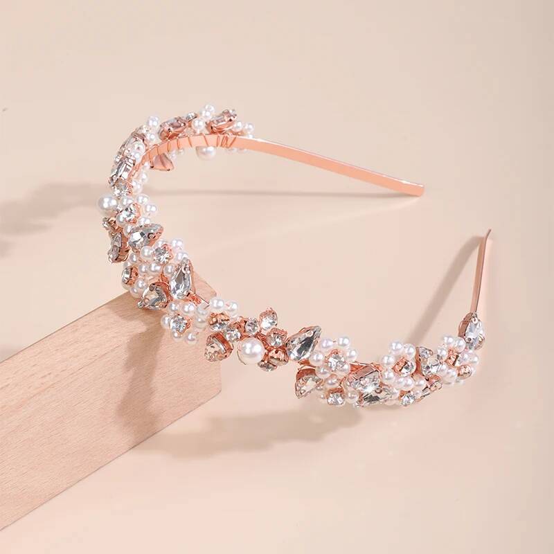 Trendy Preal Rhinestone Bridal Crown Dias Handmade Wedding Accessories Bridesmaid Hair Jewelry Tiaras Fashion Headdress