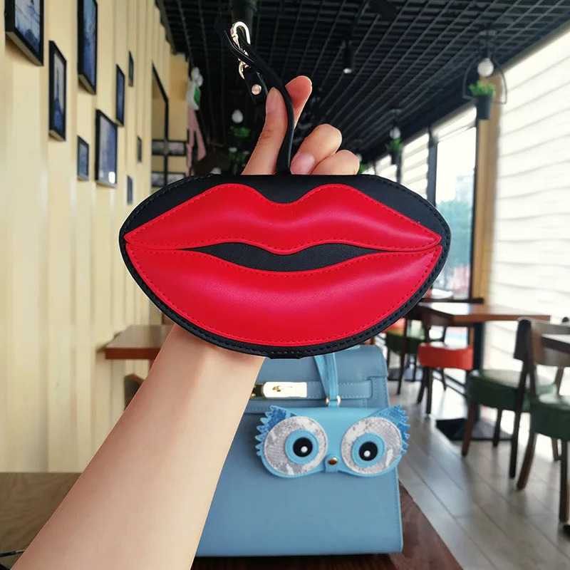 INS Animal Cartoon Women Portable Sun Eye Glasses Box Lips PU Leather Eyewear Case Sunglasses Cute Protection Bags 250610