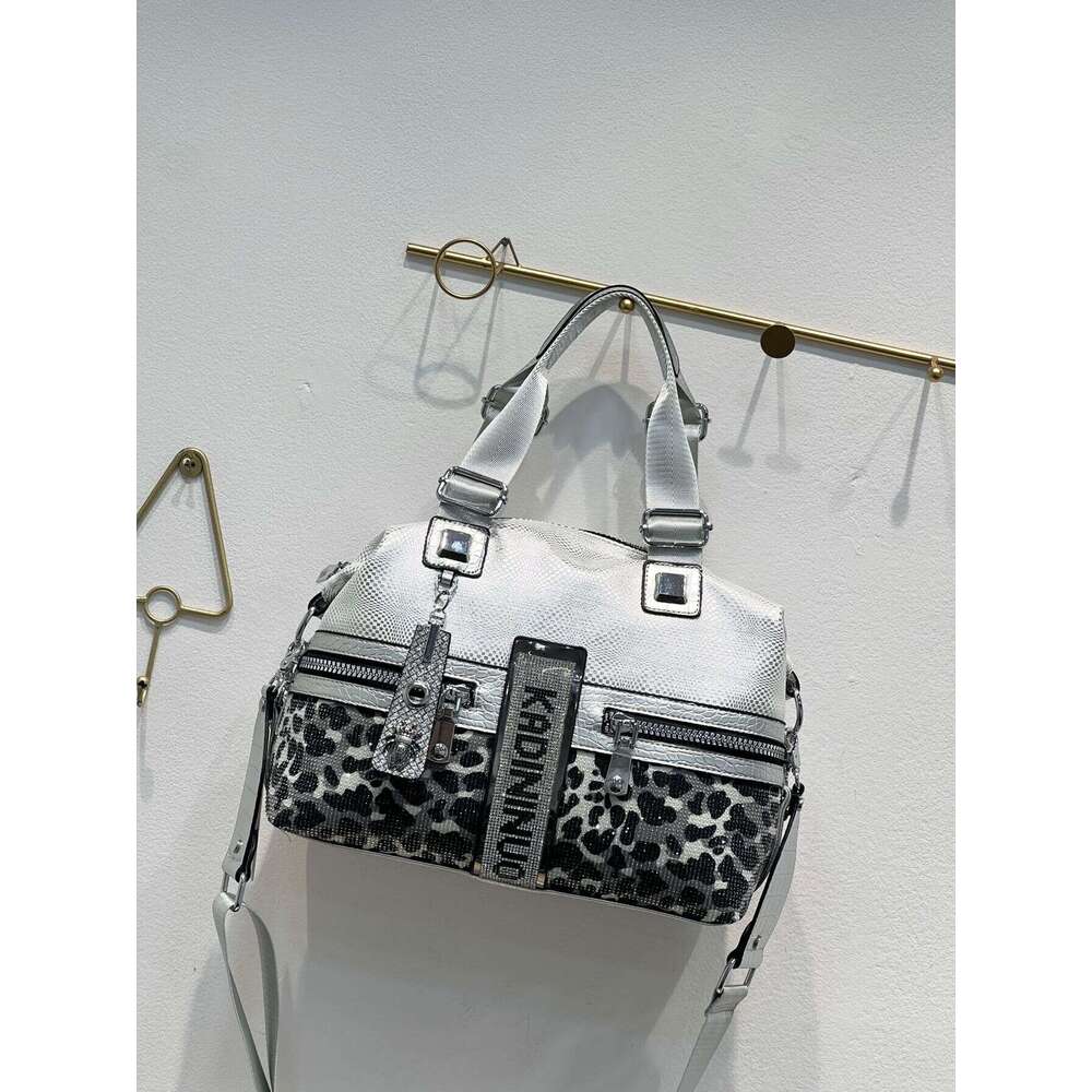 Leopard Print Genuine Leather for Women 2023 New Fashion Versatile High-end Crossbody Bag Ladies Handbag