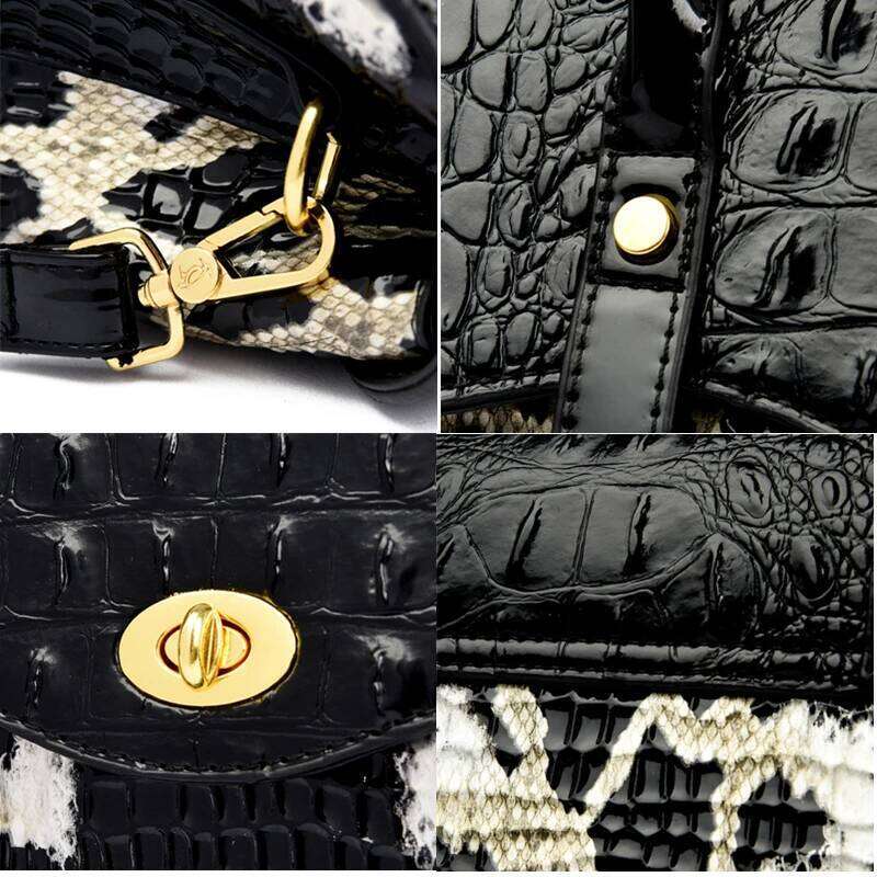 Handbag Alligator Designer PU Patent Leather Crossbody For Women Tote Fashion Ladies Messenger Shoulder Bag Bolsa