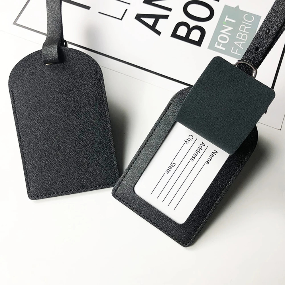 Personalize Initials Luggage Tag Custom Letters Men Women Suitcase Name PU Airplane Labels Engrave Travel Accessories 250614