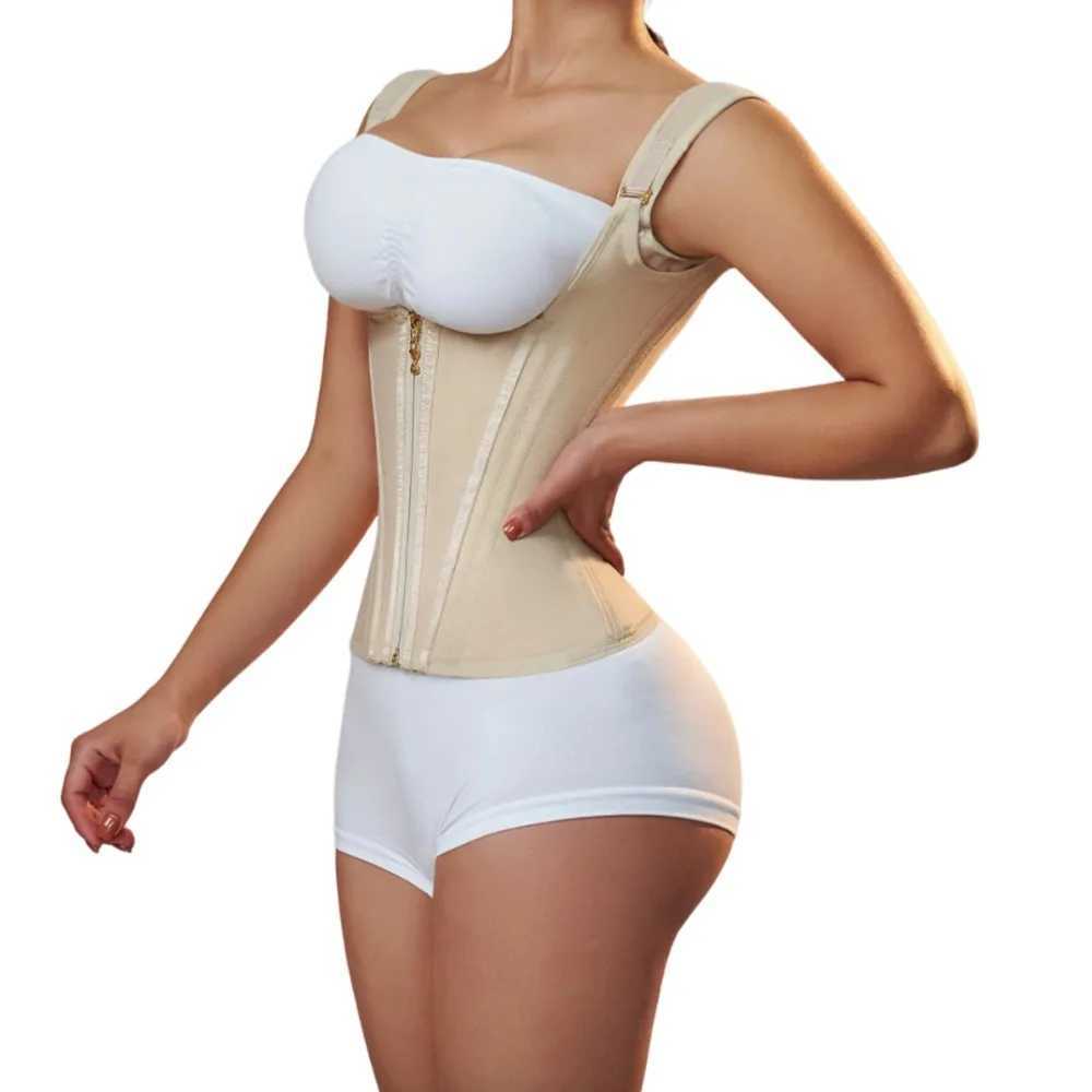 Postpartum Colombian Shapewear BBL Corset Binder Waist Slims Girdles With Row Buckle and Zipper Body Shaper for Women Post Surgery XJ250614