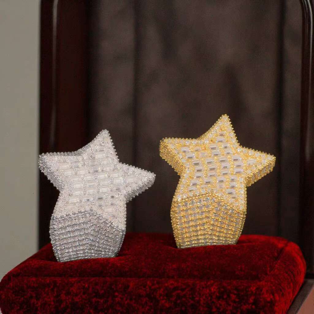 Men Rings Moissanite Gra Certificate Vvs D Moissanite 925 Sterling Silver Wedding MenS Iced Out Moissanite Star Ring