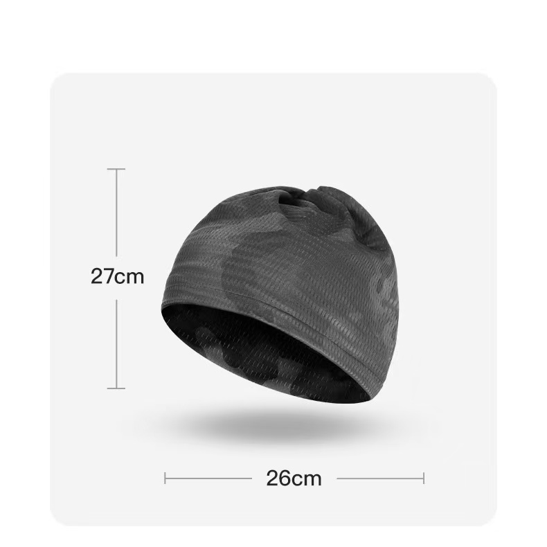 Men Cooling Ice Silk Sun Protection Skull Cap Breathable Quick Dry Stretchy Headband for Cycling Outdoor Sports & Summer Workout