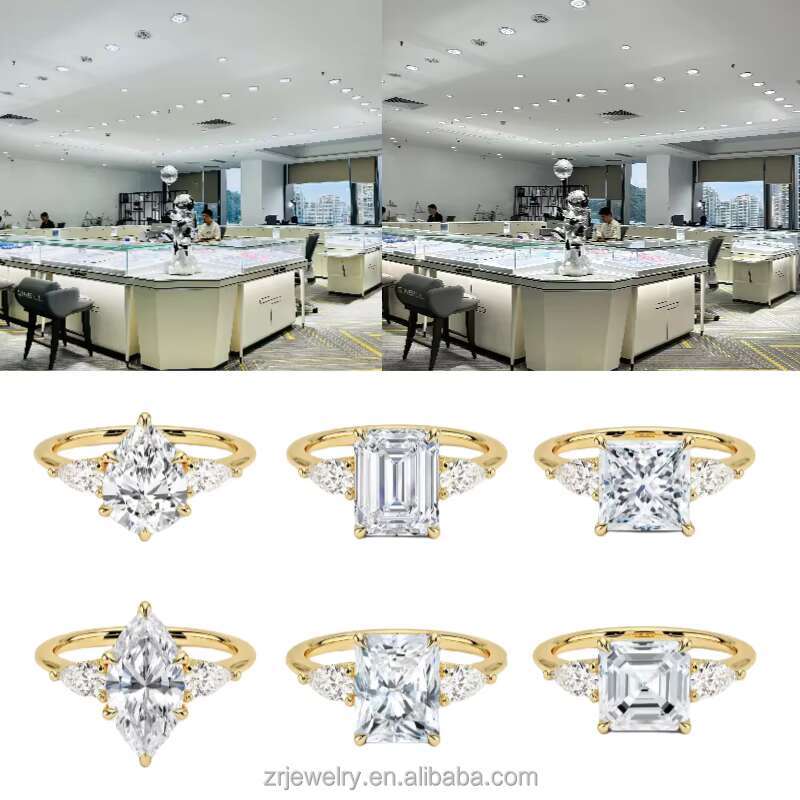 Egg Cut 14K 18K 10K Gold Ring Wedding Diamond Jewelry Rings Women Lab Grown Diamond Jewelry