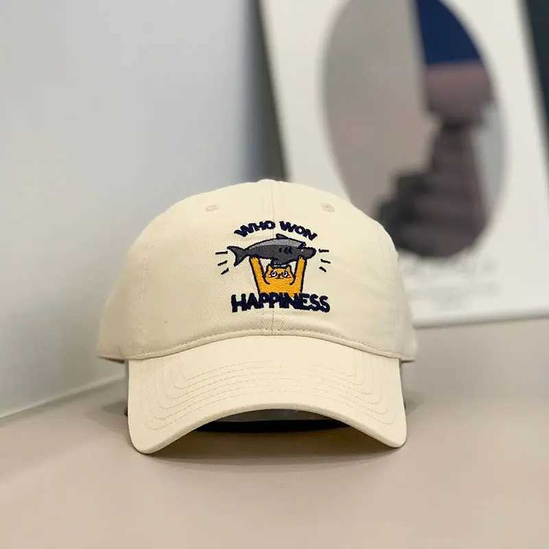Baseball Cap Women Men Cat Fish Embroidery Snapback Hats For Women Dad Hat Female Couple Sunshade Outdoor Street Soft Top New W250614