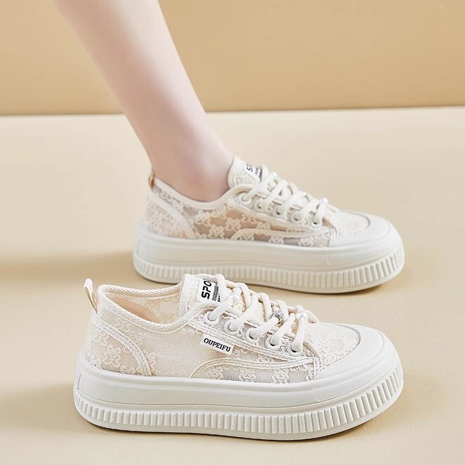 Ddmysports New Summer Thin Thick Soled Canvas Shoes For Women Casual Mesh Fisherman Breathable Sneakers Outdoor Shoes