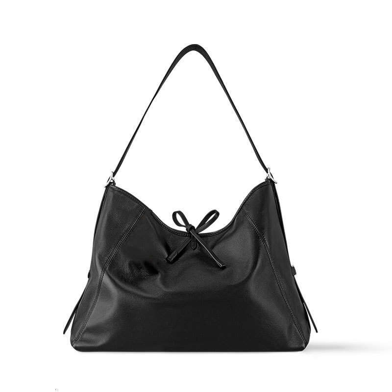 New Black Warrior Shoulder Tote High-End Simple For Women Versatile Large Capacity Commuter Crossbody Bag