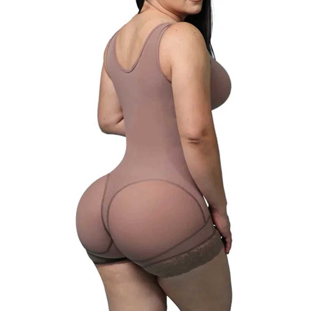 High Compression Colombian Girdle for Women with Sleeveless Bra Slimming Bodysuit with Zipper Waist Body Shaper XJ250614