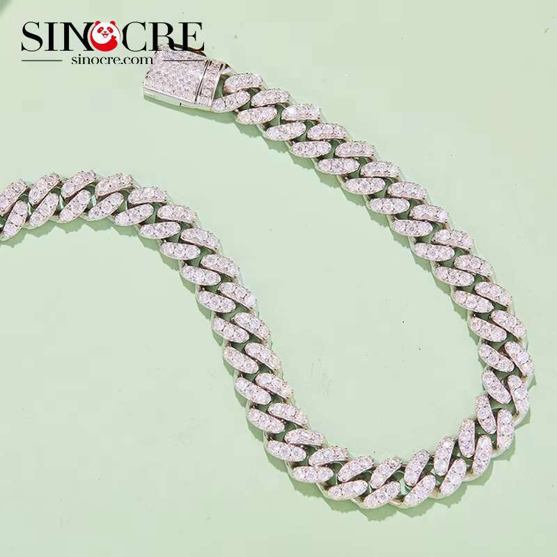 Hot Sale Cuban Link Chain 8mm Moissanite Cuban Bracelet Miami Cuban Bracelet Vvs Moissanite