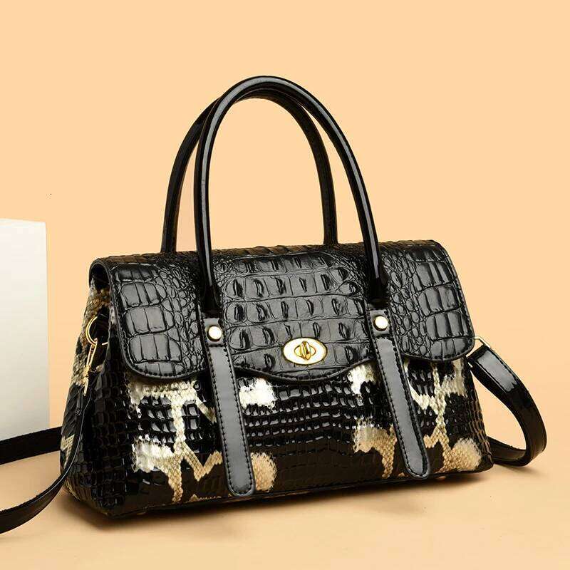 Handbag Alligator Designer PU Patent Leather Crossbody For Women Tote Fashion Ladies Messenger Shoulder Bag Bolsa