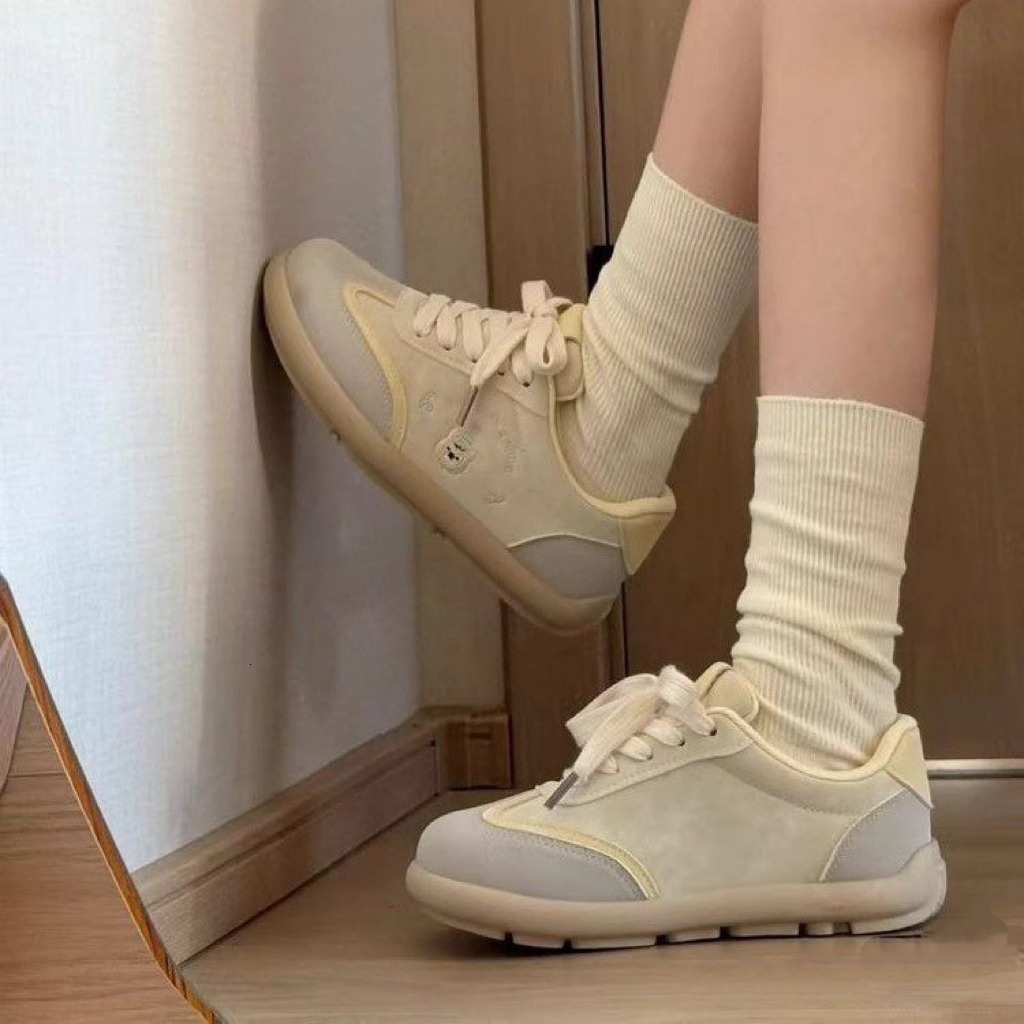 Ddmysports Platform White Sneakers For Women Summer New Style Student Versatile Casual Lightweight Soft Sole German Training Shoes Ins Trend Outdoor S