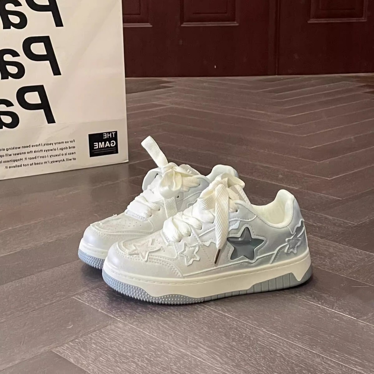 Ddmysports Korean Style Niche Thick Soled Sneakers For Women Ins Trend Autumn New Versatile Sports Casual White Shoes Outdoor Shoes