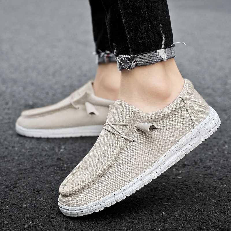 Men Casual Canvas Shoes Mens Loafers Breathable Slip Flats Male Vulcanized Shoes Driving Shoes Plus Size 47 Walking Shoe XJ250614