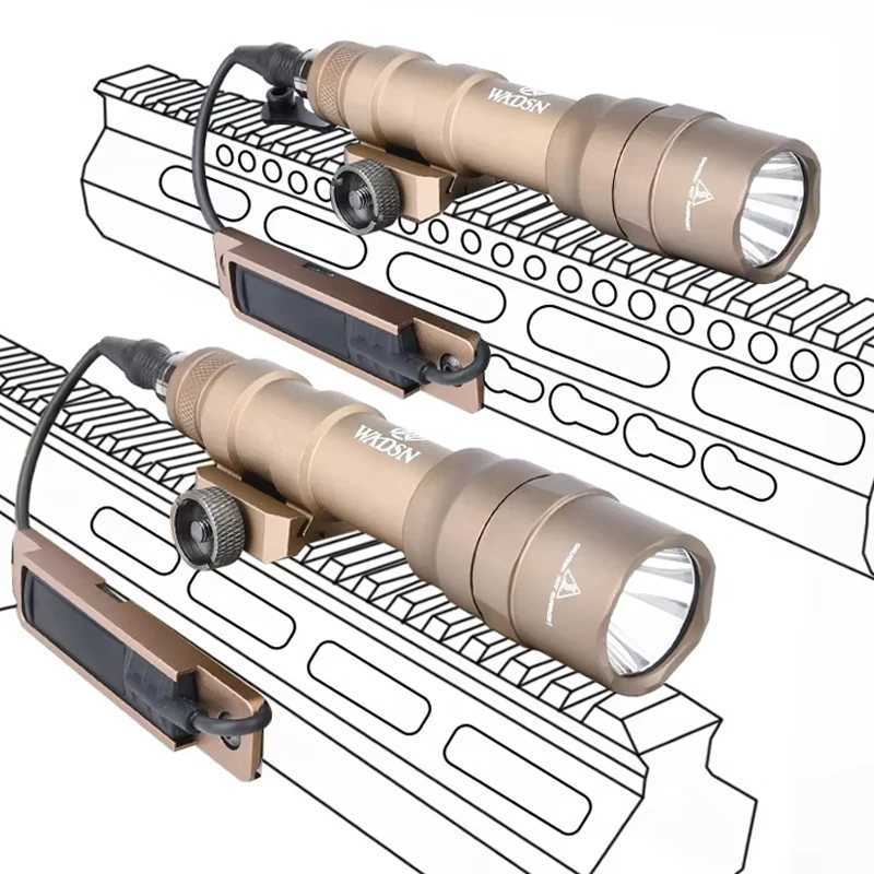 Tactical M600 M300A M600DF M300A Flashlight White Light Metal Tail Switch Card Slot Fit M-Lok Keymod Rail Hunting FlashlightsXJ250613
