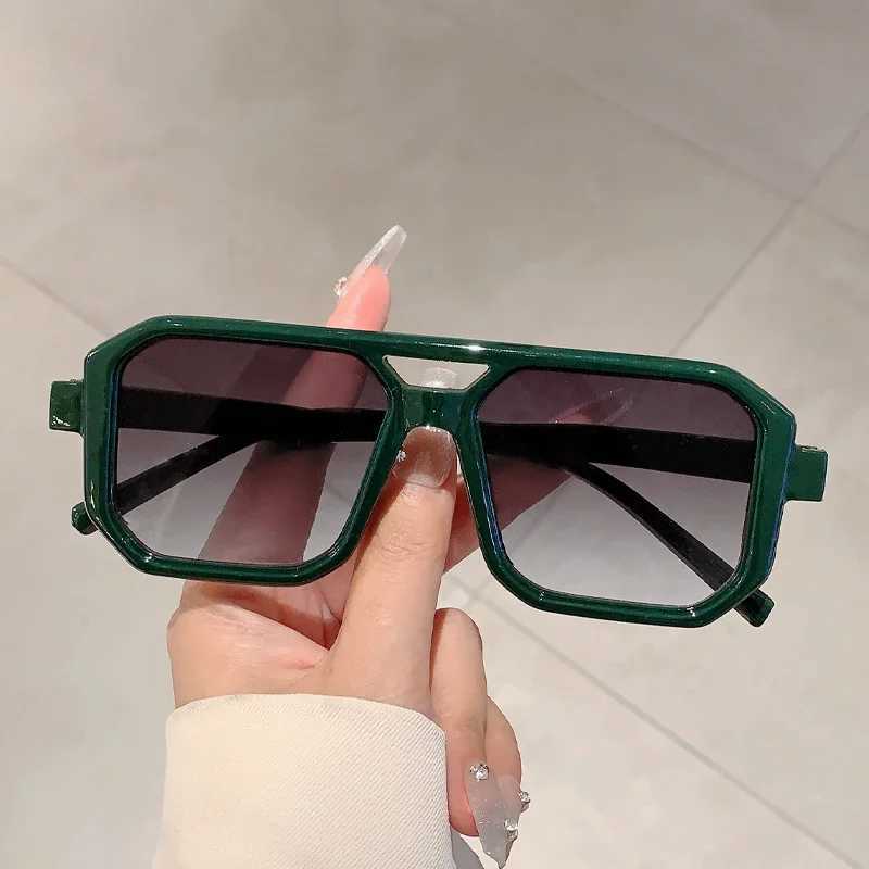 Trendy Square Decoration Shades Retro Oversize Gradient Women Sunglasses Mens Brand Sun Glasses for Driving Fishing Z250614